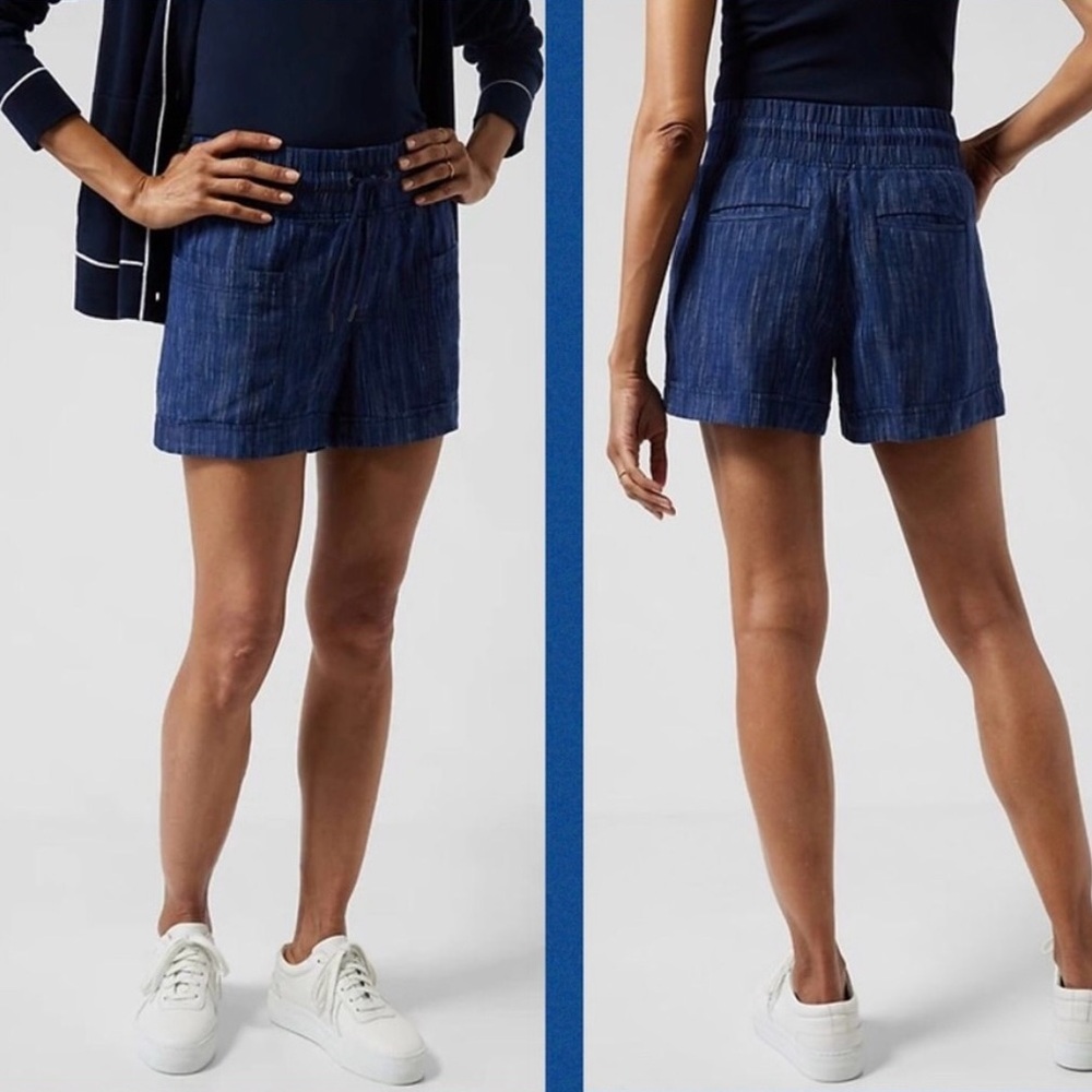 Athleta Cabo Linen Textured 4” Short 2